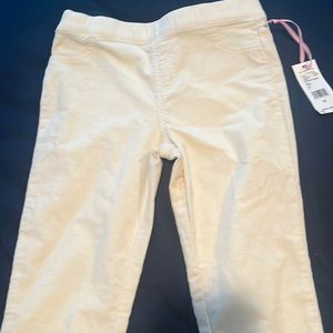 Girls stretch off white corduroy pants -Vineyard Vines